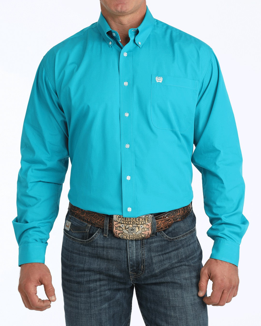 Cinch Solid Classic Fit Button-Down Western Shirt