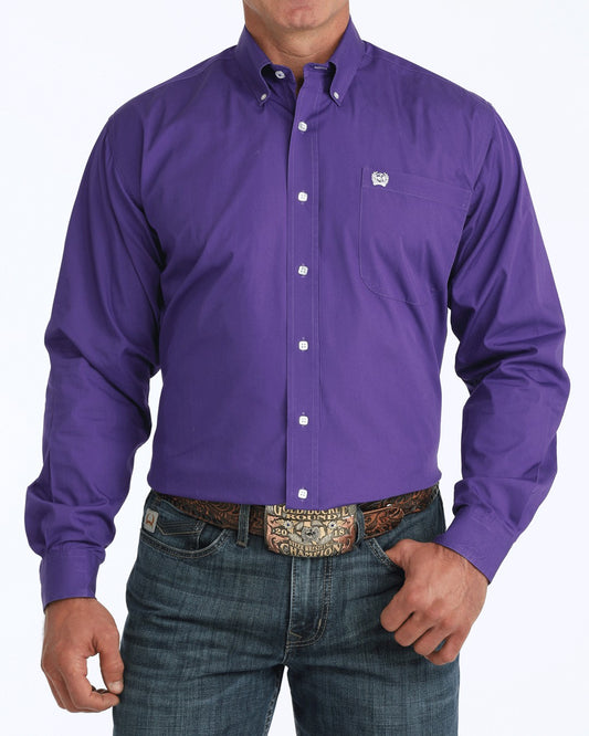 Cinch Solid Classic Fit Western Button-Down Shirt