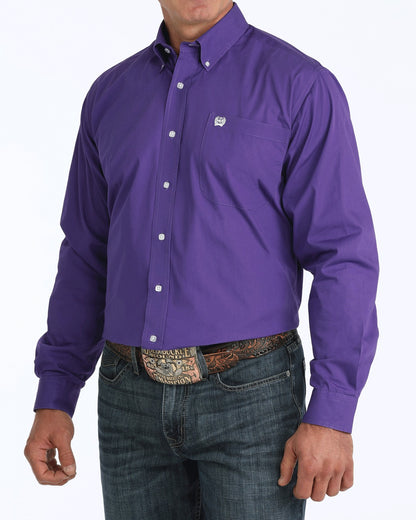Cinch Solid Classic Fit Western Button-Down Shirt