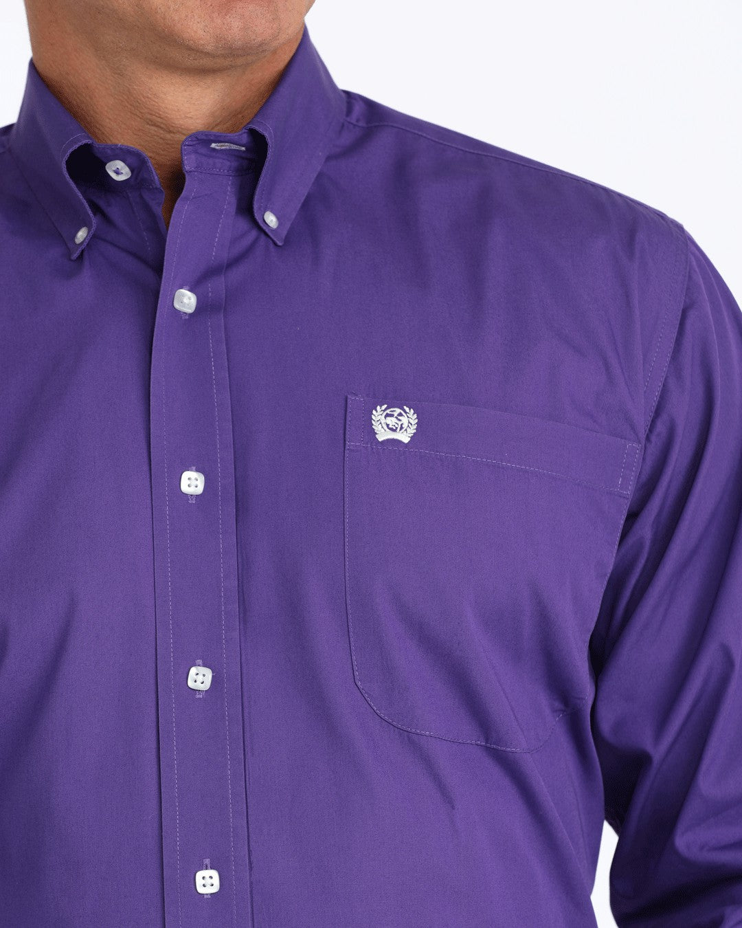 Cinch Solid Classic Fit Western Button-Down Shirt