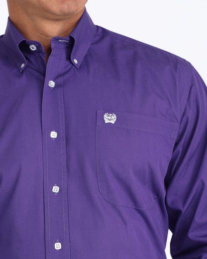 Cinch Solid Classic Fit Western Button-Down Shirt