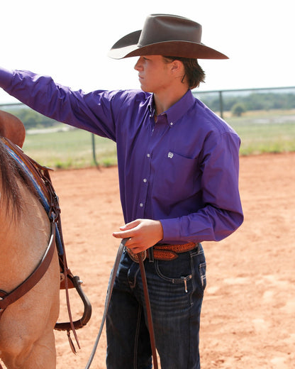 Cinch Solid Classic Fit Western Button-Down Shirt