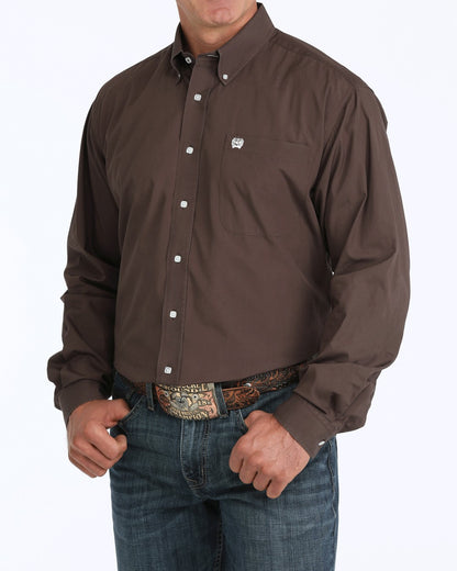 Cinch Solid Classic Fit Button-Down Western Shirt
