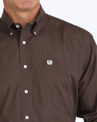 Cinch Solid Classic Fit Button-Down Western Shirt