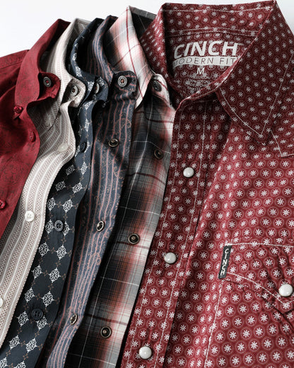 Cinch Men’s Modern Fit Snap Front Western Shirt
