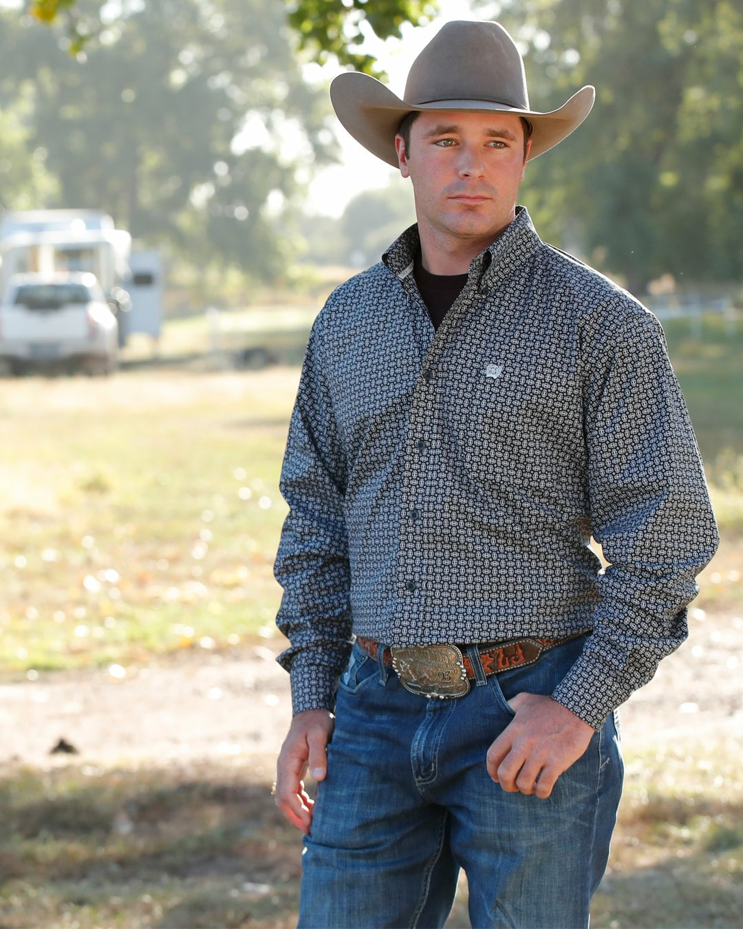 Cinch Stretch Classic Fit Button-Down Western Shirt