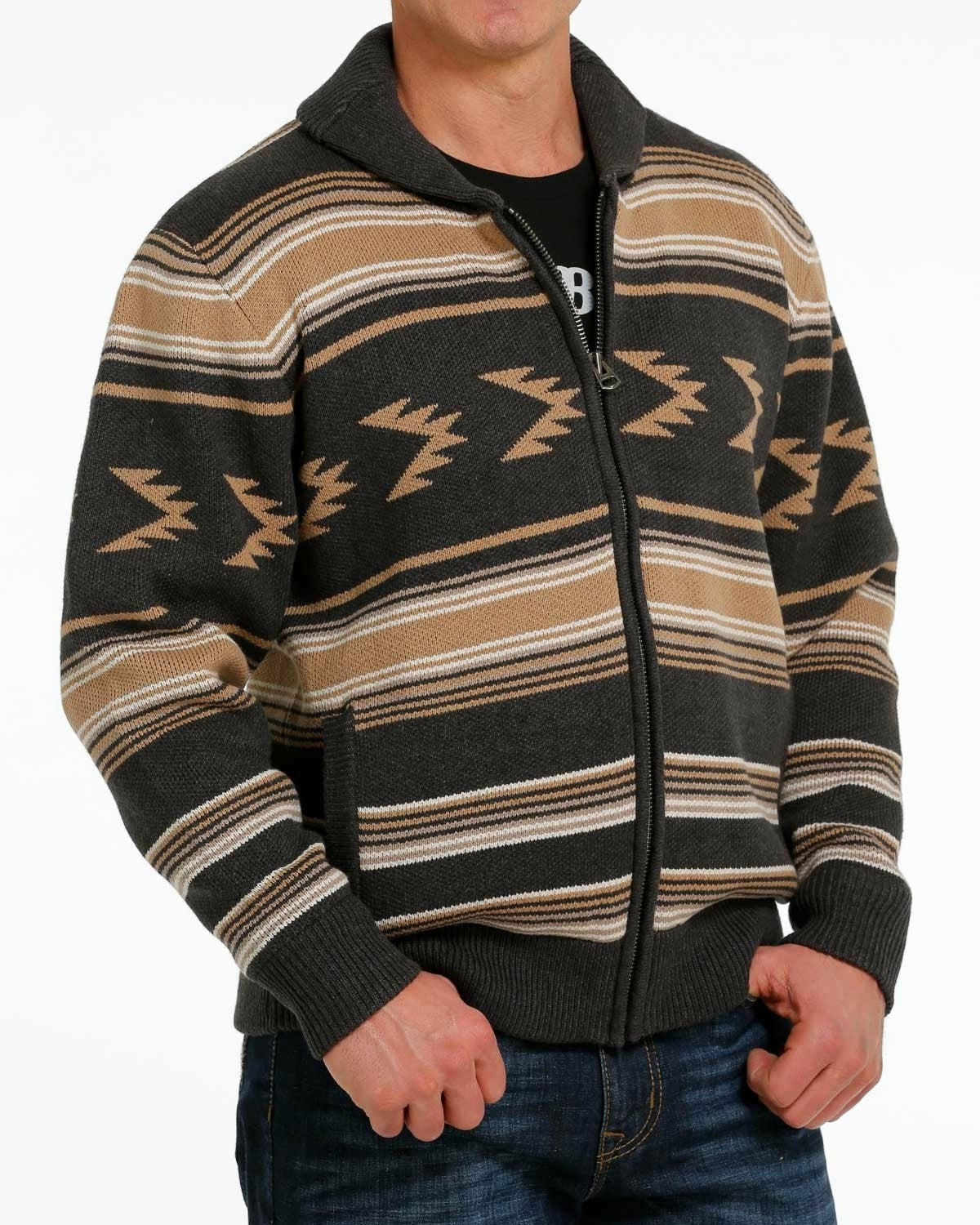Cinch Full Zip Sweater