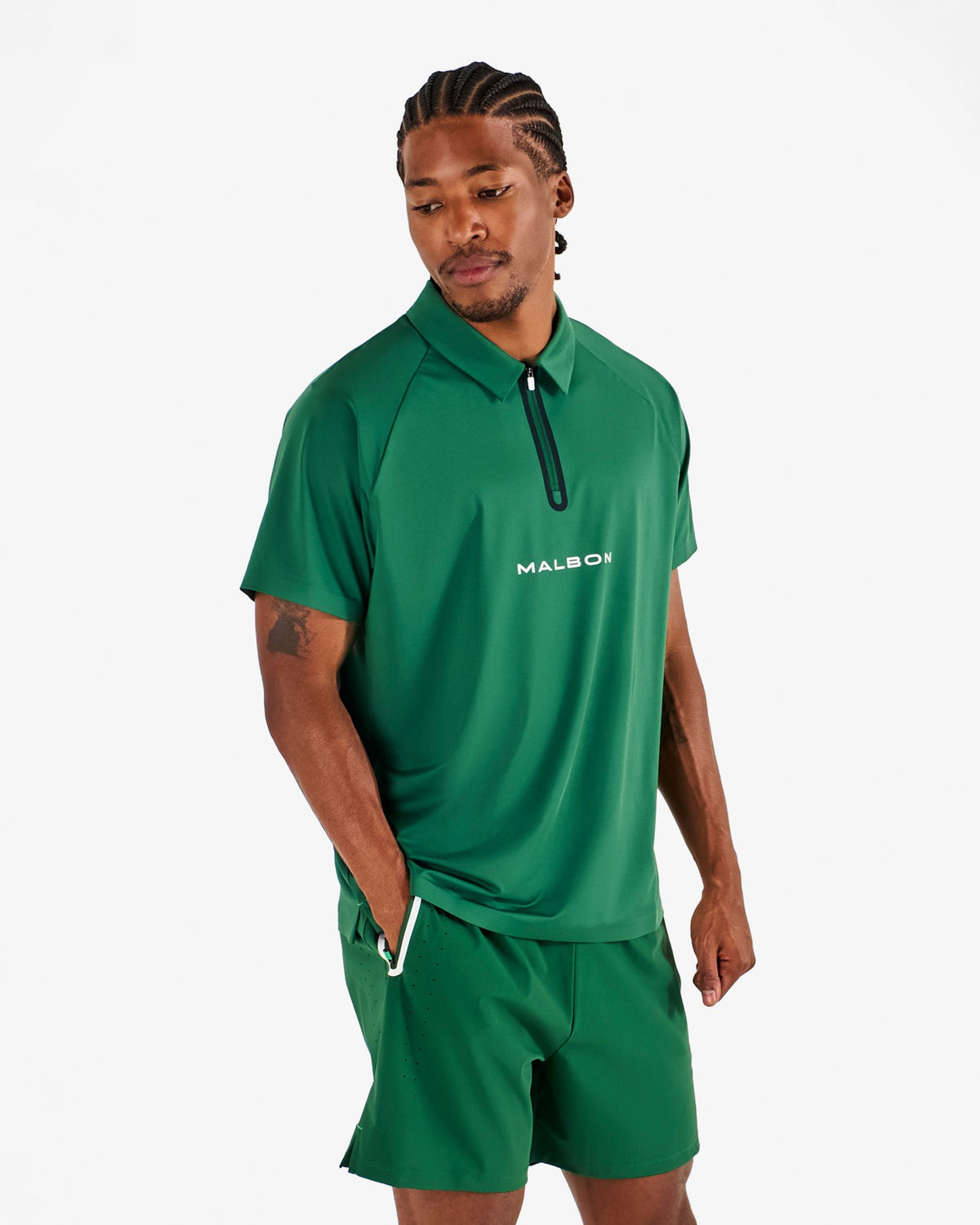 Performance Zip Raglan Polo - Eden Malbon Men