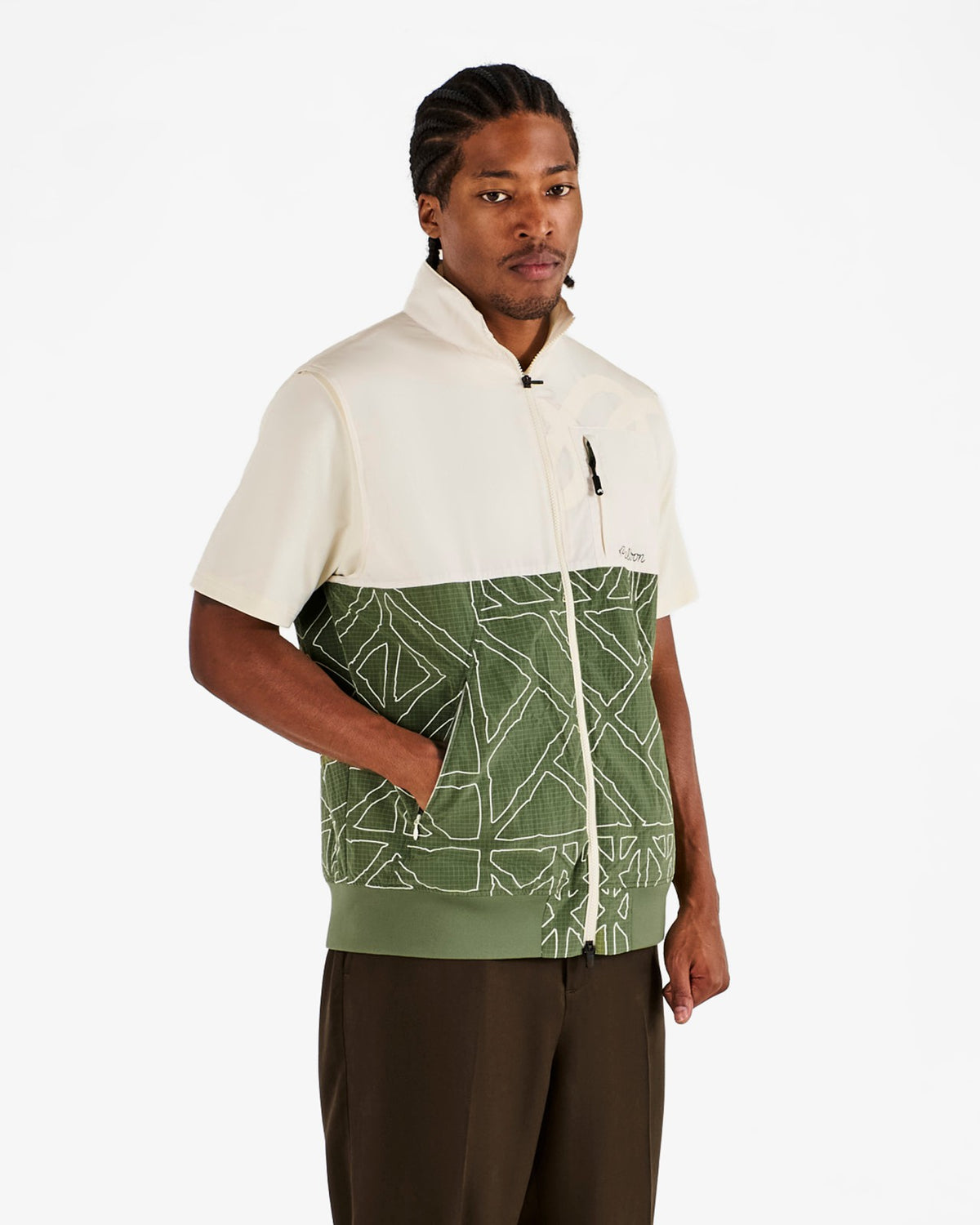 Finca Vest - Cream / Olivine Malbon Men