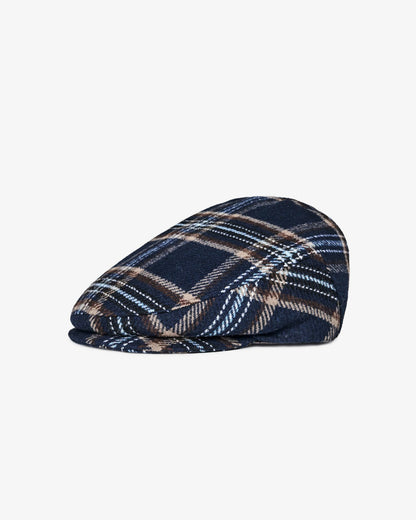 Bushmills Newsboy Cap - Blue Plaid Malbon Men
